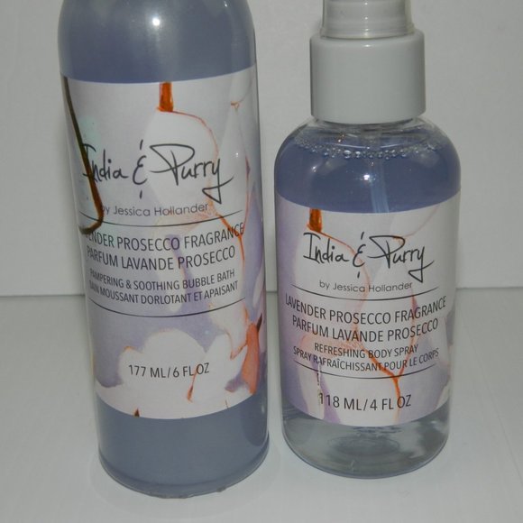 India & Purry Lavender Prosecco Fragrance Set Bubble Bath & Spray - New - Picture 4 of 8
